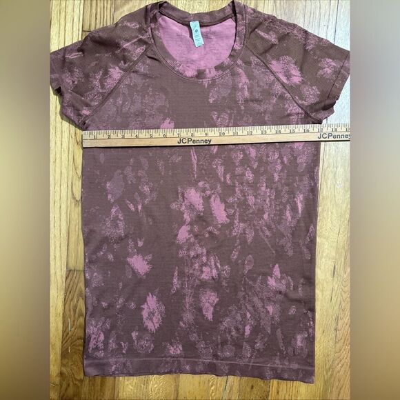 lululemon athletica Brown and Pink athletic tee women’s size 10 - Picture 6 of 15
